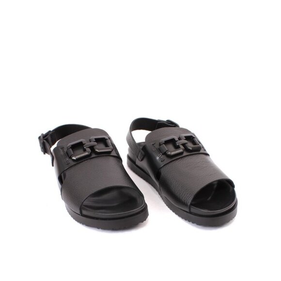 Mariano Paoletti 324a Black Leather Slides Men Comfort Sandals main image 5